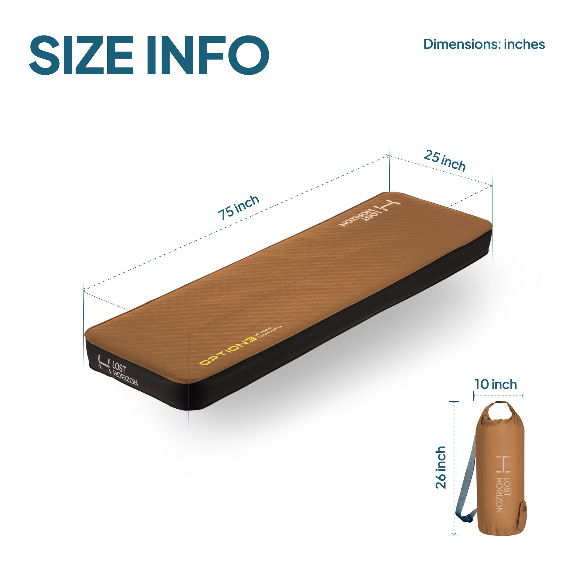 AIR & FOAM Camping Mattress with Air Pump