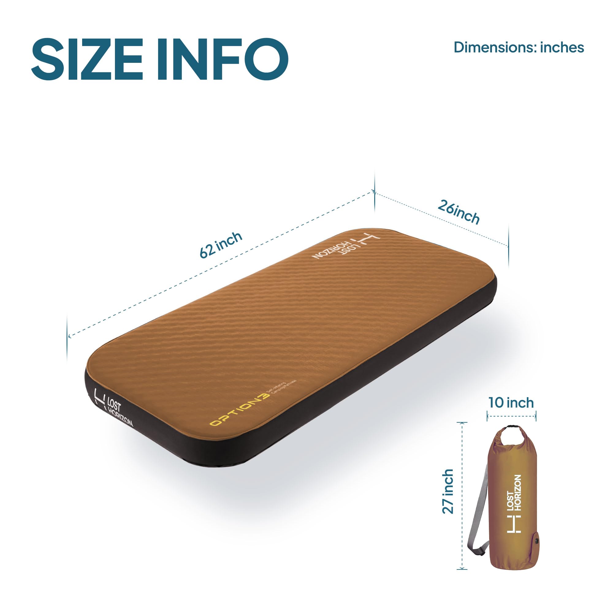 AIR & FOAM Camping Mattress with Air Pump