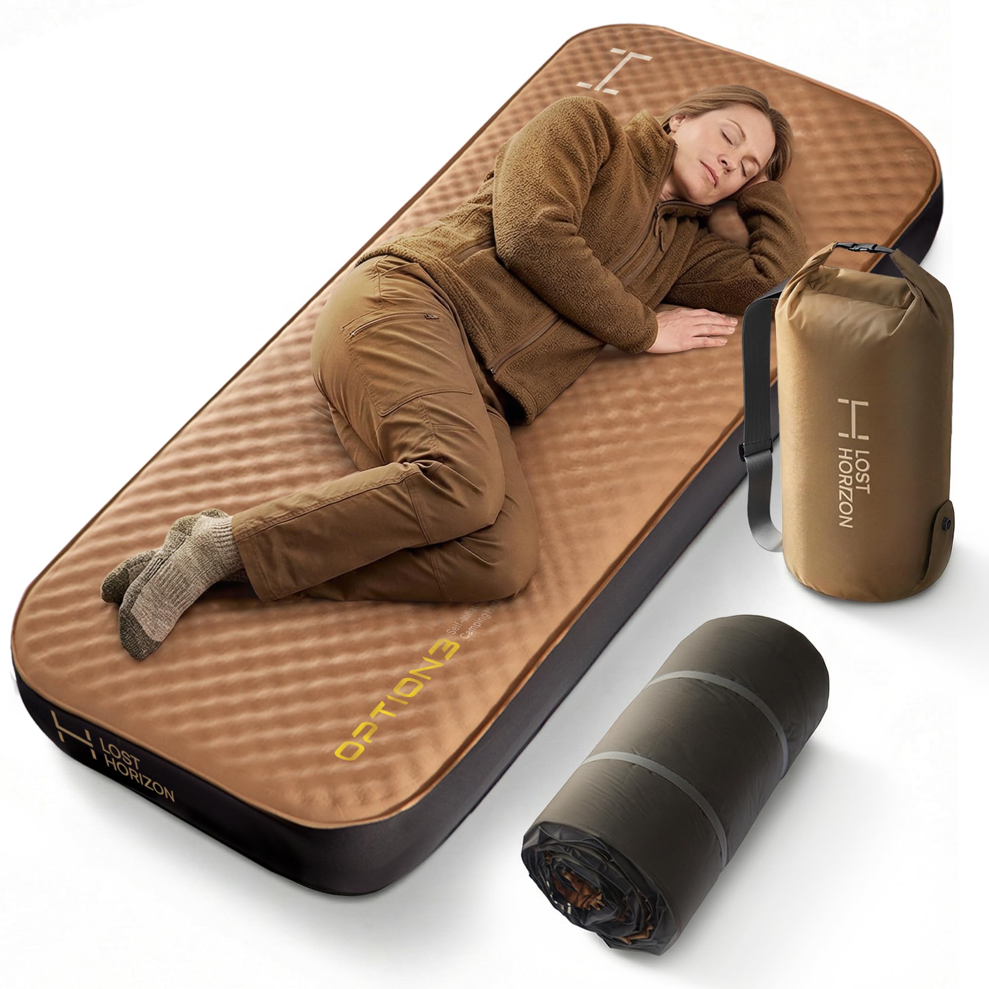 AIR & FOAM Camping Mattress with Air Pump