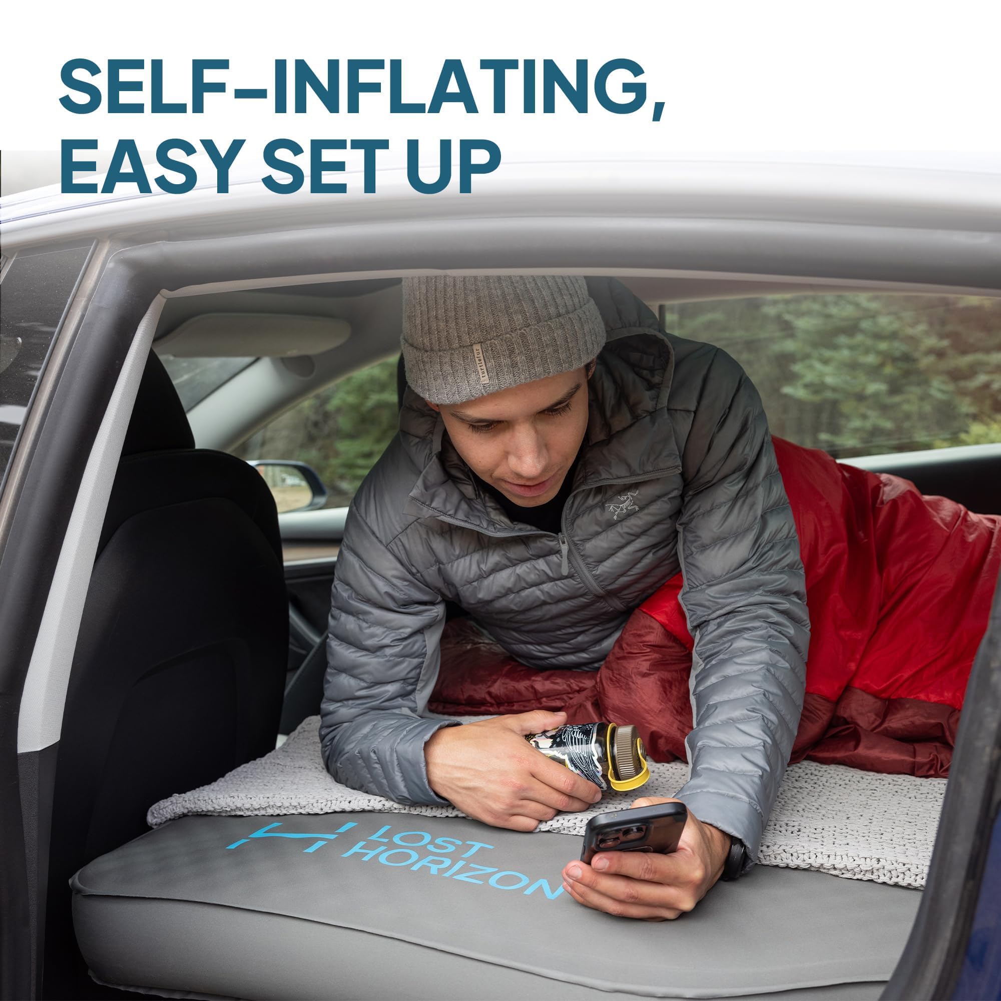 AIR & FOAM Camping Mattress | Tesla Model-Y/S/3 with Air Pump