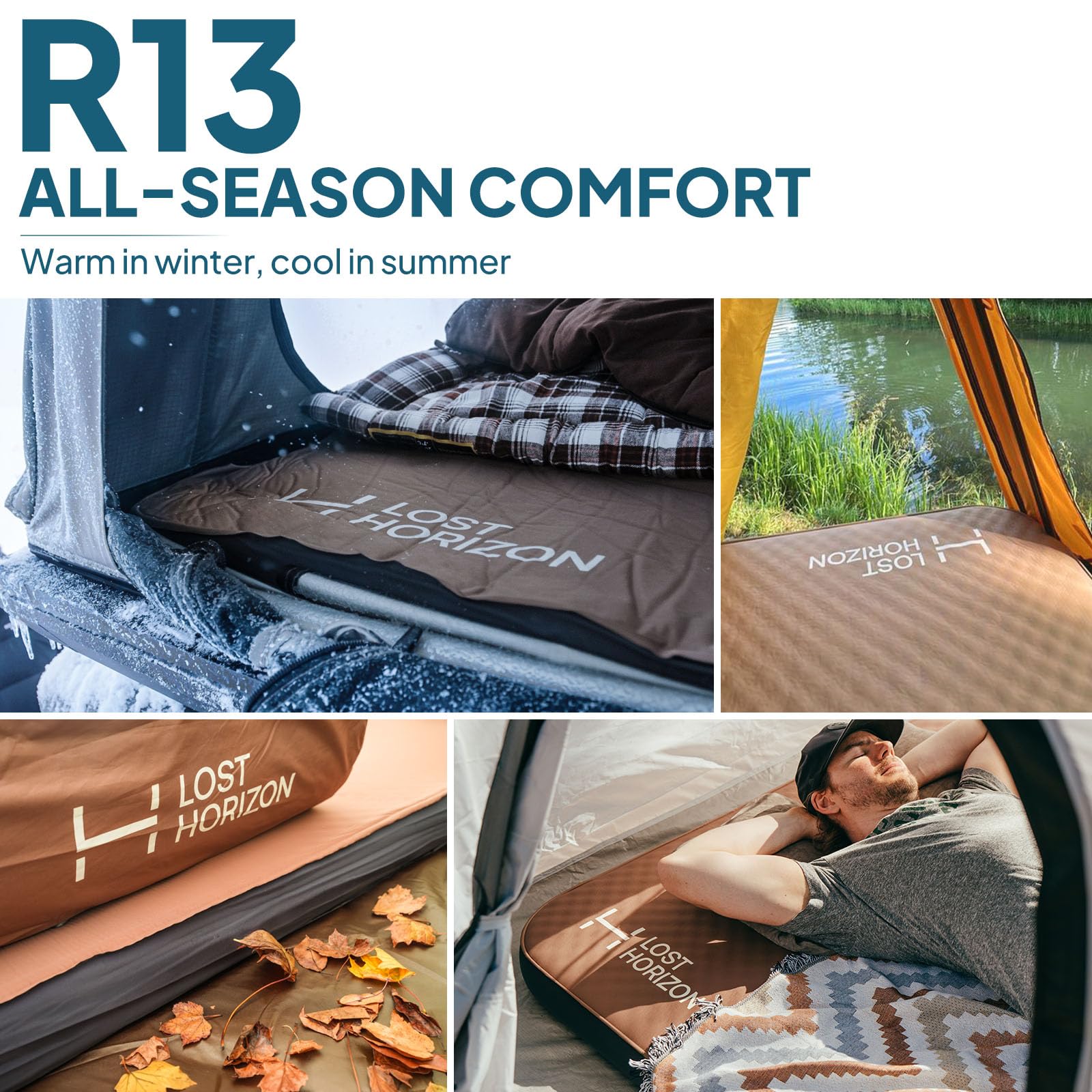 AIR & FOAM Camping Mattress with Air Pump