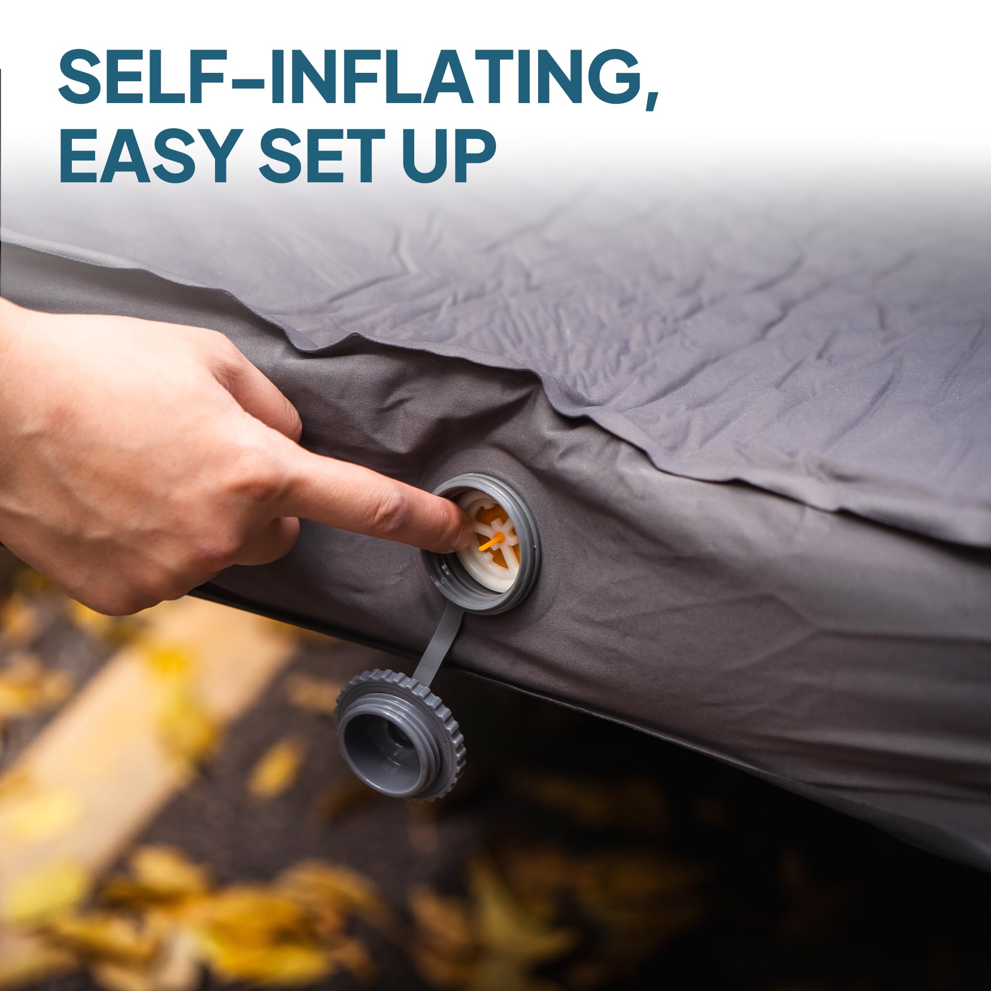 LOSTHORIZON Camping Air Mattress with Foam, Self Inflating Sleeping Pad, 4.5" Thick, R-Value 13, for Rivian R1S